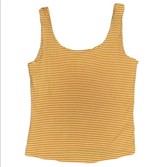 Yellow Striped Crop Top - Picture 1 of 1